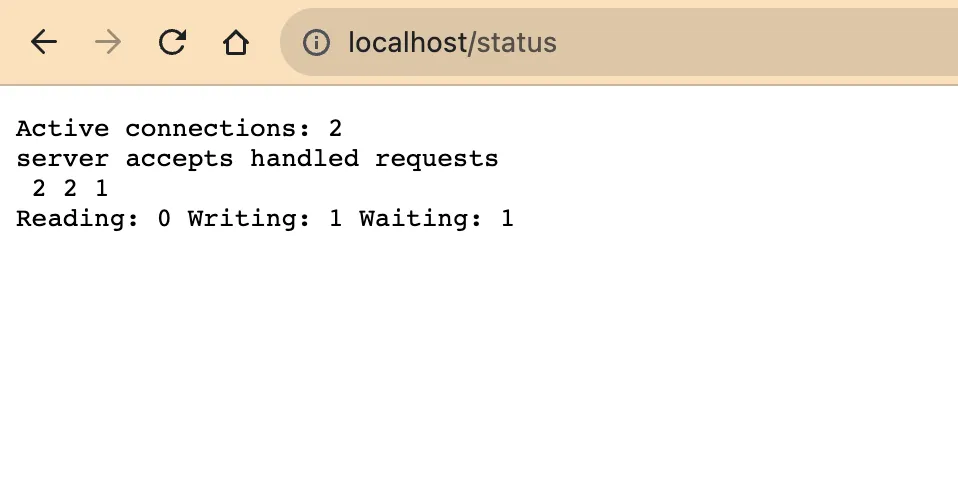 NGINX status page